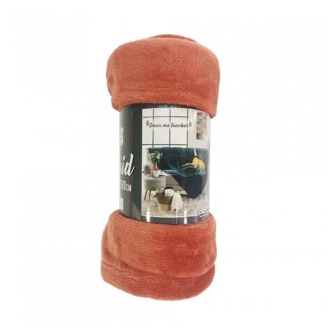 LC Couverture, Terracotta, 125 X 150 Cm, Flanelle Uni 5 LC Couverture, Terracotta, 125 X 150 Cm, Flanelle Uni – Image 3