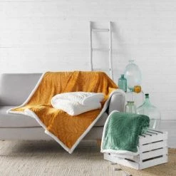 LC Couverture, Vert, 125 X 150 Cm, Flanelle Jacquard/ 8 LC Couverture, Vert, 125 X 150 Cm, Flanelle Jacquard/ -Plaid et couverture Soldes 65783042 3