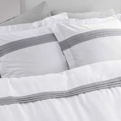 LC Ensemble De Literie 3 Pièces, Blanc, 260x240x0.1, -Plaid et couverture Soldes 65784219 3