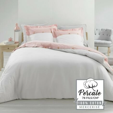 LC Ensemble De Literie 3 Pièces, Rose/blanc, 260x240x 4 LC Ensemble De Literie 3 Pièces, Rose/blanc, 260x240x – Image 2