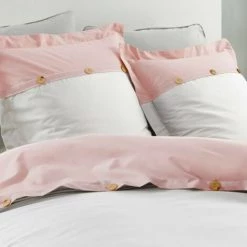 LC Ensemble De Literie 3 Pièces, Rose/blanc, 260x240x 7 LC Ensemble De Literie 3 Pièces, Rose/blanc, 260x240x -Plaid et couverture Soldes 65784253 3
