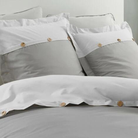 LC Ensemble De Literie 3 Pièces, Gris/blanc, 260x240x 5 LC Ensemble De Literie 3 Pièces, Gris/blanc, 260x240x – Image 3