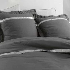 LC Ensemble De Literie 3 Pièces, Anthracite/blanc, 24 -Plaid et couverture Soldes 65784441 3