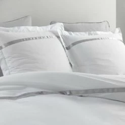 LC Ensemble De Literie 3 Pièces, Blanc/gris, 240x220x -Plaid et couverture Soldes 65784462 3