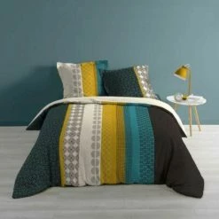 LC Ensemble De Literie 3 Pièces, 260 X 240 Cm, Imprim