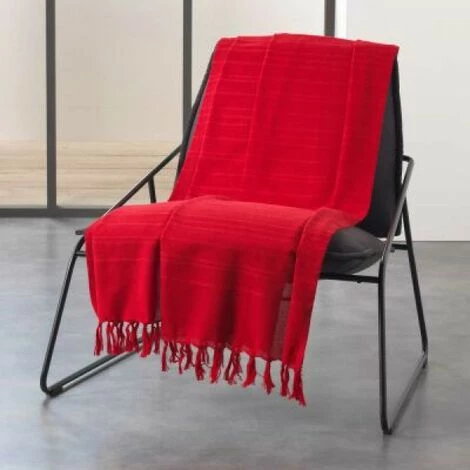 LC Couverture De Fauteuil A Franges, Rouge, 150 X 150 3 LC Couverture De Fauteuil A Franges, Rouge, 150 X 150