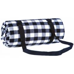 LUCKY-88 Tapis De Camping Extérieur Grille Noire Et Blanche, 200*200cm