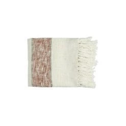 Plaids, Jetés Pomax RAYU Blanc