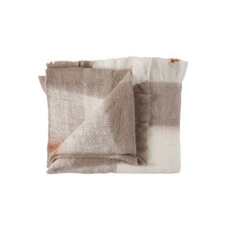 Plaids, Jetés Comptoir De Famille GALEIC Blanc 4 Plaids, Jetés Comptoir De Famille GALEIC Blanc – Image 2