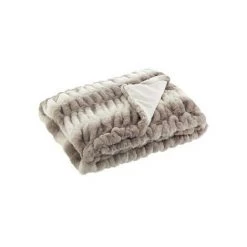Plaids, Jetés Bizzotto PLAID SHIRRING CREMA-BIANCO 120X150 Blanc