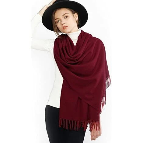 BDD Écharpe à Longue Barbe Châle De Couleur Unie D'hiver Atmosphérique Haut De Gamme Adaptée Aux Camarades De Classe De La Réunion Annuelle 4 BDD Écharpe à Longue Barbe Châle De Couleur Unie D'hiver Atmosphérique Haut De Gamme Adaptée Aux Camarades De Classe De La Réunion Annuelle – Image 2