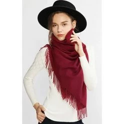 BDD Écharpe à Longue Barbe Châle De Couleur Unie D'hiver Atmosphérique Haut De Gamme Adaptée Aux Camarades De Classe De La Réunion Annuelle 9 BDD Écharpe à Longue Barbe Châle De Couleur Unie D'hiver Atmosphérique Haut De Gamme Adaptée Aux Camarades De Classe De La Réunion Annuelle -Plaid et couverture Soldes 65905452 4