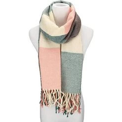 BDD Écharpe D'hiver Femme Plaid Long Châle Chaud Bande Douce écharpe Frangée Châle -Plaid et couverture Soldes 65905497 2