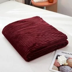 BDD Couverture Polaire Flanelle Corail, Douce Et Chaude Au Toucher, Réduit Le Stress, Améliore Le Sommeil, Bordeaux 10 BDD Couverture Polaire Flanelle Corail, Douce Et Chaude Au Toucher, Réduit Le Stress, Améliore Le Sommeil, Bordeaux -Plaid et couverture Soldes 65905808 4