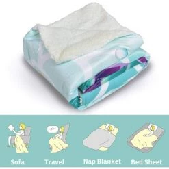 BDD Sirène Couverture Sherpa Laine Couverture Enfants Cadeau D'anniversaire Bébé Douche Lit Couverture Canapé Canapé Chambre -Plaid et couverture Soldes 65905810 3