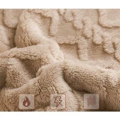 BDD Climatisation Sieste Sieste Couverture Chaude Douce Couverture Tricotée Double Couette Couvre-lit Corail Velours Café Léger -Plaid et couverture Soldes 65905946 4