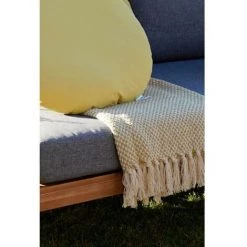 BRICOMARTEAU Couverture DKD Home Decor Jaune Bleu Coton (2 Pcs) (130 X 170 X 2 Cm) -Plaid et couverture Soldes 65930409 4