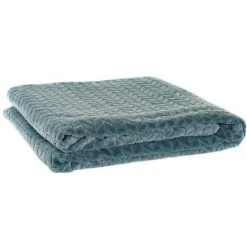 BRICOMARTEAU Couverture DKD Home Decor Flèches Celeste Bleu Ciel (150 X 200 X 2 Cm)