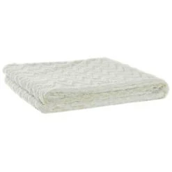 BRICOMARTEAU Couverture DKD Home Decor Zigzag Blanc (150 X 200 X 2 Cm)