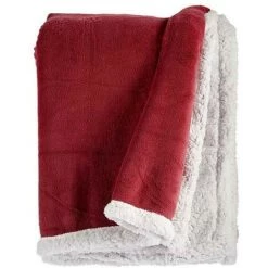 BRICOMARTEAU Couverture Polaire Rose Blanc (130 X 170 Cm)