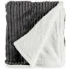 BRICOMARTEAU Couverture Gris Foncé Velours Côtelé (150 X 200 Cm)