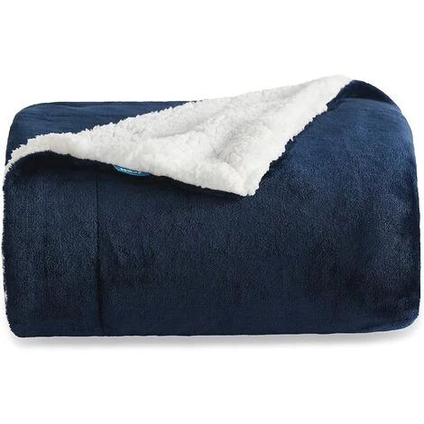 ILOVEMILAN Couverture Polaire Coussin De Canapé - Coussin De Canapé Bleu Marine 130x160, Couverture Sherpa Couverture Épaissie Chaude Double Flanelle, Douce Et Chaude 1 Personne 3 ILOVEMILAN Couverture Polaire Coussin De Canapé - Coussin De Canapé Bleu Marine 130x160, Couverture Sherpa Couverture Épaissie Chaude Double Flanelle, Douce Et Chaude 1 Personne