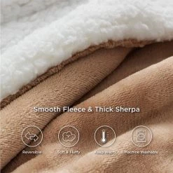 ILOVEMILAN Couverture Polaire Coussin De Canapé - Coussin De Canapé Camel 130x160, Couverture Sherpa Sherpa Couverture Épaissie Chaude Double Flanelle, Douce Et Chaude 1 Personne 9 ILOVEMILAN Couverture Polaire Coussin De Canapé - Coussin De Canapé Camel 130x160, Couverture Sherpa Sherpa Couverture Épaissie Chaude Double Flanelle, Douce Et Chaude 1 Personne -Plaid et couverture Soldes 65986966 3