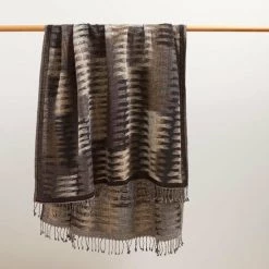 Plaid 140x200 Cm MADURA - Graphite - KHAN - Graphite -Plaid et couverture Soldes 66078398 4