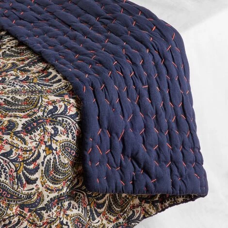 Edredon 90x200 Cm MADURA - Bleu Naturel - PADMA - Bleu Naturel 4 Edredon 90x200 Cm MADURA - Bleu Naturel - PADMA - Bleu Naturel – Image 2