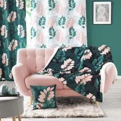 DOUCEUR D'INTÉRIEUR Plaid Velours 125x150 Cm Sherpa Belline émeraude - Vert -Plaid et couverture Soldes 66095000 3