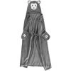 DOUCEUR D'INTÉRIEUR Plaid Capuche 100x120 Cm Flanelle Brodée Singe - Gris -Plaid et couverture Soldes 66095099 1
