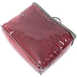 LINNEA Couverture Polaire VELVET Polyester 320 G/m2 240x260 Cm - Rouge Bourgogne -Plaid et couverture Soldes 66214125 4