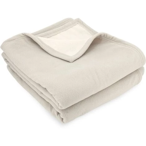 LINNEA Couverture Polaire NARVIK Luxe 240x260 Cm - Marron Galet 3 LINNEA Couverture Polaire NARVIK Luxe 240x260 Cm - Marron Galet