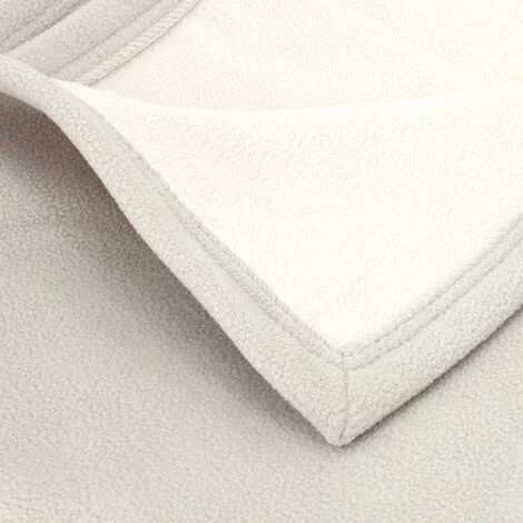 LINNEA Couverture Polaire NARVIK Luxe 240x260 Cm - Marron Galet 4 LINNEA Couverture Polaire NARVIK Luxe 240x260 Cm - Marron Galet – Image 2