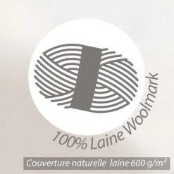 LINNEA Couverture Laine Vierge CYBELE Woolmark 240x300 Cm - Blanc Naturel -Plaid et couverture Soldes 66214284 5
