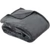 LINNEA Couverture Polaire VELVET Polyester 280 G/m2 240x260 Cm - Gris Acier -Plaid et couverture Soldes 66215015 1