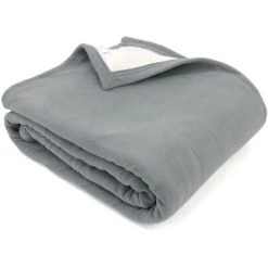 LINNEA Couverture Polaire NARVIK Luxe 220x240 Cm - Gris Acier