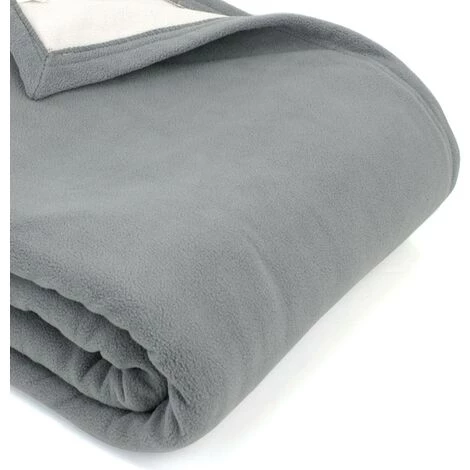 LINNEA Couverture Polaire NARVIK Luxe 220x240 Cm - Gris Acier 4 LINNEA Couverture Polaire NARVIK Luxe 220x240 Cm - Gris Acier – Image 2