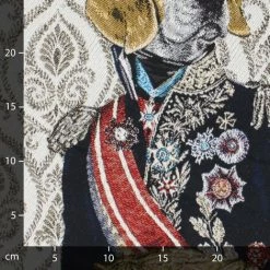 LINNEA Carré De Tissu Jacquard Polyester Motif Beagles MARECHAL Beige Lin - Beige Lin -Plaid et couverture Soldes 66215673 3