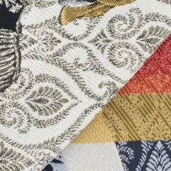 LINNEA Carré De Tissu Jacquard Polyester Motif Beagles MARECHAL Beige Lin - Beige Lin -Plaid et couverture Soldes 66215673 5