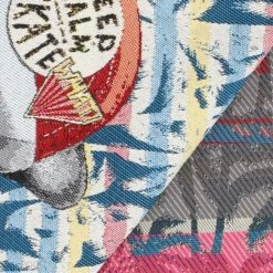 LINNEA Carré De Tissu Jacquard Polyester Motif Bulldog SKATER Bleu - Bleu -Plaid et couverture Soldes 66216906 5