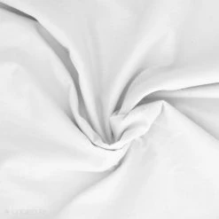 LINNEA Tissu Polycoton Uni ATLAS Blanc - Blanc -Plaid et couverture Soldes 66216910 4