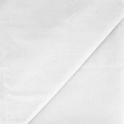 LINNEA Tissu Polycoton Uni ATLAS Blanc - Blanc -Plaid et couverture Soldes 66216910 5