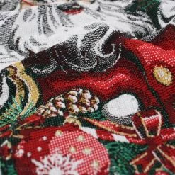 LINNEA Carré De Tissu Jacquard Polycoton Motif Festif Esprit Noël CLAUS Blanc - Blanc 10 LINNEA Carré De Tissu Jacquard Polycoton Motif Festif Esprit Noël CLAUS Blanc - Blanc -Plaid et couverture Soldes 66217093 4