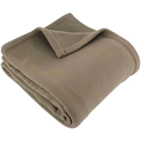 LINNEA Couverture TEDDY 100% Polyester 350 G/m2 240x300 Cm - Marron Taupe 3 LINNEA Couverture TEDDY 100% Polyester 350 G/m2 240x300 Cm - Marron Taupe