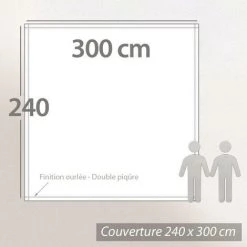 LINNEA Couverture TEDDY 100% Polyester 350 G/m2 240x300 Cm - Marron Taupe 11 LINNEA Couverture TEDDY 100% Polyester 350 G/m2 240x300 Cm - Marron Taupe -Plaid et couverture Soldes 66217626 5