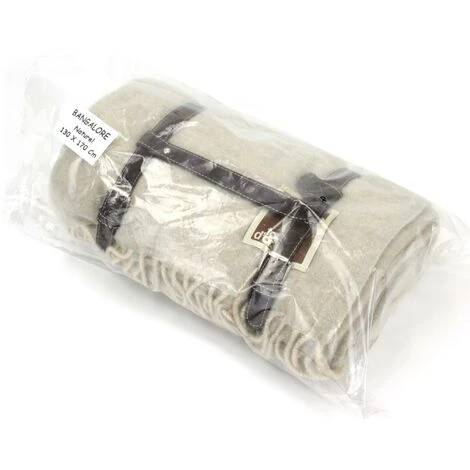 LINNEA Plaid 130x170 Cm 100% Laine Cachemire 240g/m2 BANGALORE Marron Naturel - Marron 6 LINNEA Plaid 130x170 Cm 100% Laine Cachemire 240g/m2 BANGALORE Marron Naturel - Marron – Image 4