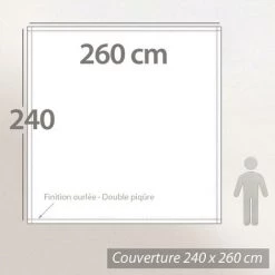 LINNEA Couverture TEDDY 100% Polyester 350 G/m2 240x260 Cm 11 LINNEA Couverture TEDDY 100% Polyester 350 G/m2 240x260 Cm -Plaid et couverture Soldes 66217897 5