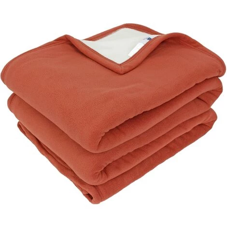 LINNEA Couverture Polaire NARVIK Luxe 240x300 Cm - Marron Gingembre 3 LINNEA Couverture Polaire NARVIK Luxe 240x300 Cm - Marron Gingembre