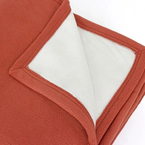LINNEA Couverture Polaire NARVIK Luxe 240x300 Cm - Marron Gingembre 4 LINNEA Couverture Polaire NARVIK Luxe 240x300 Cm - Marron Gingembre – Image 2